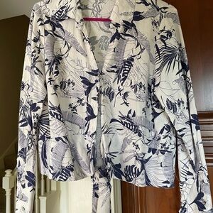 Floral Print Button-Up Shirt